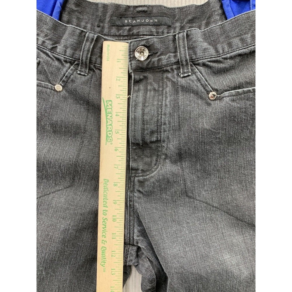 Sean John Denim Jeans Men's Size 38 Black Holiday 2009 Side Zip 100% Cotton Rare - Picture 5 of 16